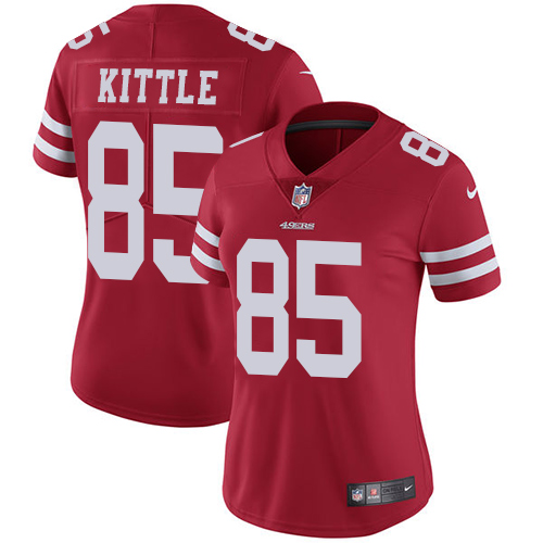 San Francisco 49ers Limited Red Women George Kittle Home NFL Jersey 85 Vapor Untouchable